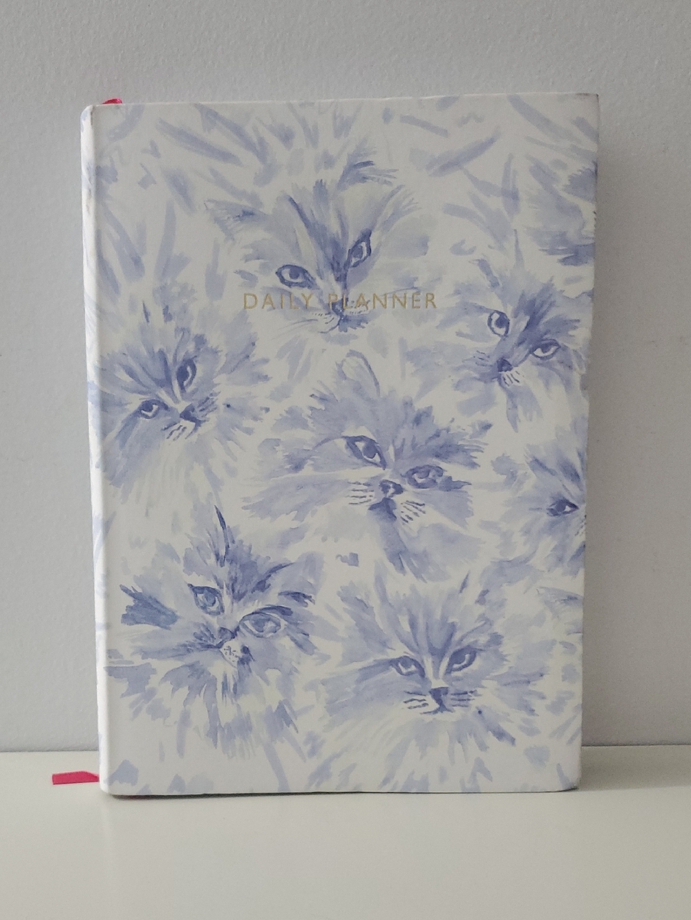 Ohh Dear X Urban Outfitters Daily Planner with Blue Watercolor Cat Faces